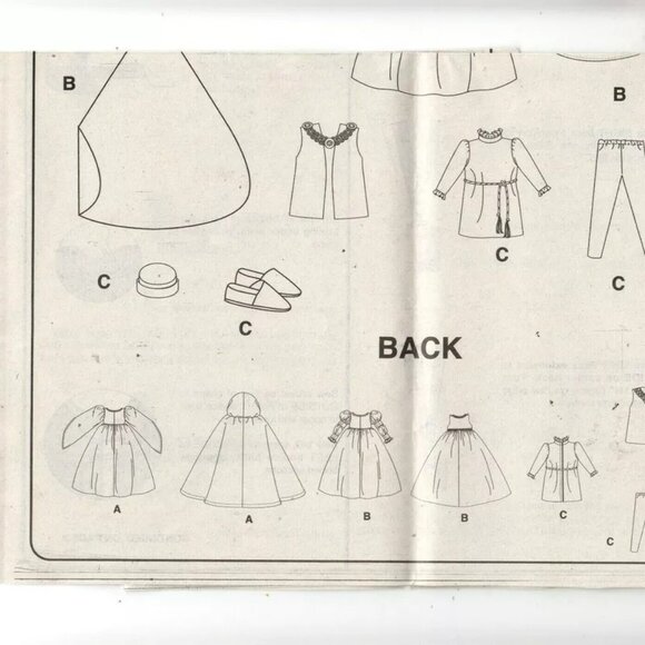 McCall's 3628 Fashion Doll Gowns Costumes Sewing Pattern - Picture 3 of 4